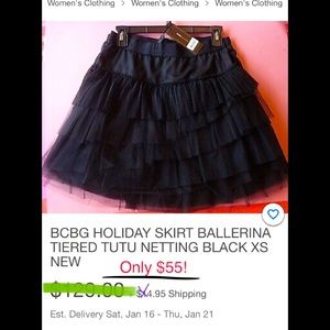 BCBG Max Azria Holiday Ballerina skirt Only $55!